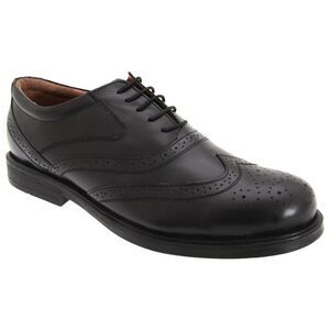 Scimitar Mens Wing Cap Leather Lace up Formal /Smart /Work Brogue Oxford Shoes /